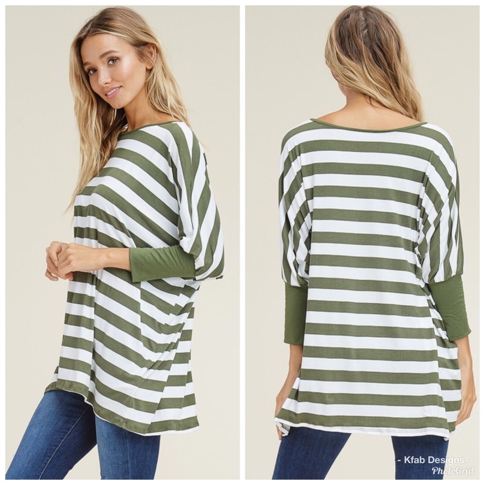 🛍LAST 1! 😊Oversized Striped Tunic! - Picture 3 of 8